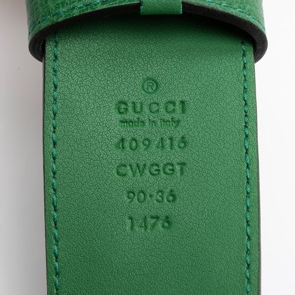 Gucci Leather Embroidered Floral GG Marmont Belt - Size 36 / 90 - Picture 3 of 4